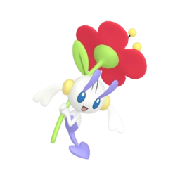 Shiny image of Red Floette